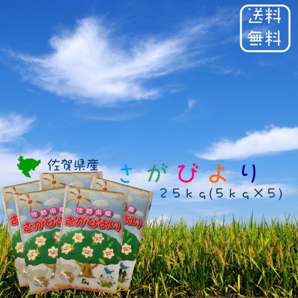 ※夏セール※【選べる精米／白米・玄米・分づき米】 佐賀県産 さがびより ２５ｋｇ (５ｋｇ×５袋) 令和７年 送料無料 食味ランキング 「特A」１６年連続受賞