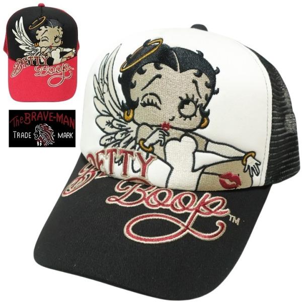 ベティーブープ ベティブープ ベティちゃん ブレイブマン 天使/エンジェル betty boop メッシュ/キャップ/帽子/野球帽 BBB-2526