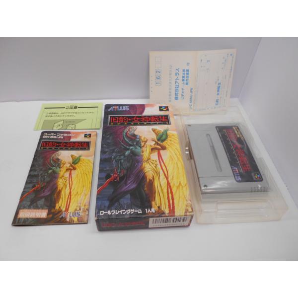 SFC 旧約・女神転生（箱、説明書付き）スーパーファミコン : シンメイ