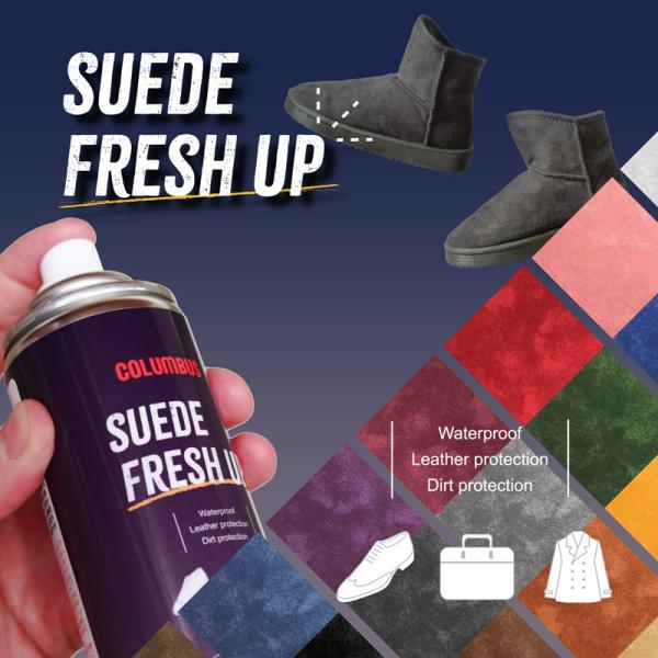 他サイト： 靴 革靴 スニーカー レザー  スエード 防水 防汚 お手入れ ケア 靴磨き COLUMBUS コロンブス スエードフレッシュアップの商品画像