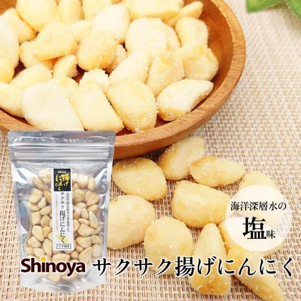 揚げにんにく 塩味 プレーン スタンドパック チャック付き たっぷりサイズ にんにく おつまみ ガーリック つまみ 100g