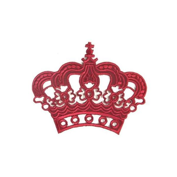 アイロンワッペン  ワッペン　キュート・ハート　刺繍ワッペン　クラウン　王冠　アイロンで貼れるワッペン