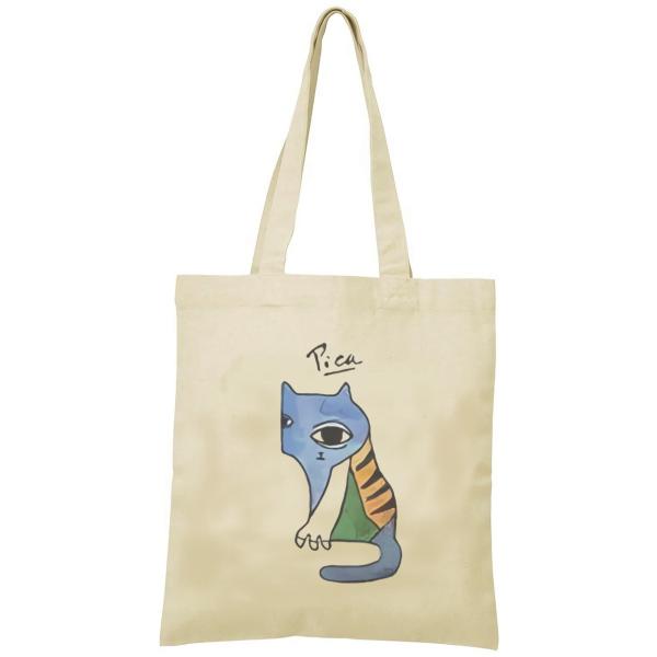 ノマドバッグ ピラネージ 猫 キャンバスコットン トート
