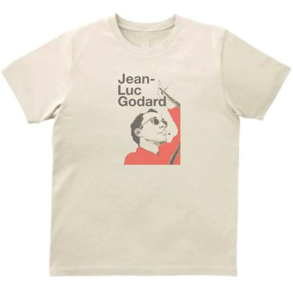 ジャン リュック ゴダール Jean Luc Godard 音楽Tシャツ ロックTシャツ バンドTシャツ ライトベージュ