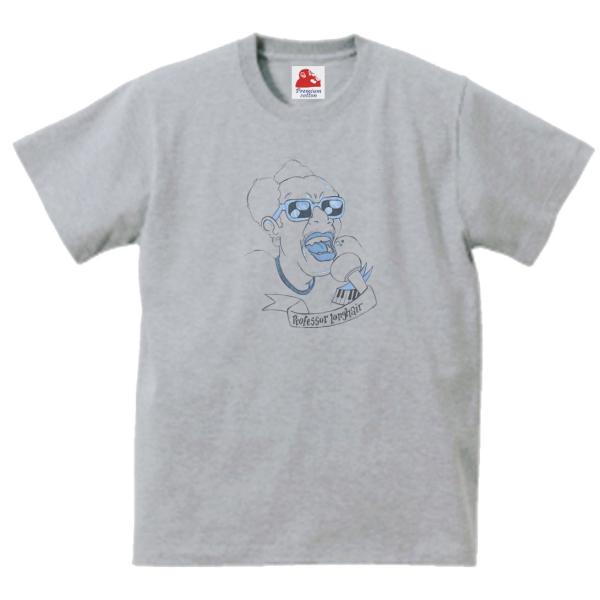 プロフェッサー ロングヘア Professor Longhair バンド シネマ ロック Tシャツ ハイクオリティヘビーウェイト 透けない 厚手 7.4オンス グレー