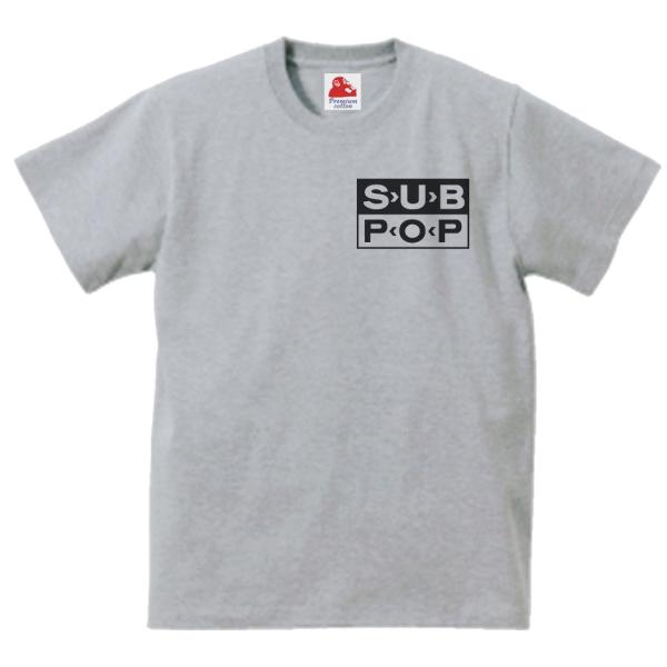 サブ ポップ Sub Pop 音楽Tシャツ ロックTシャツ バンドTシャツ グレー