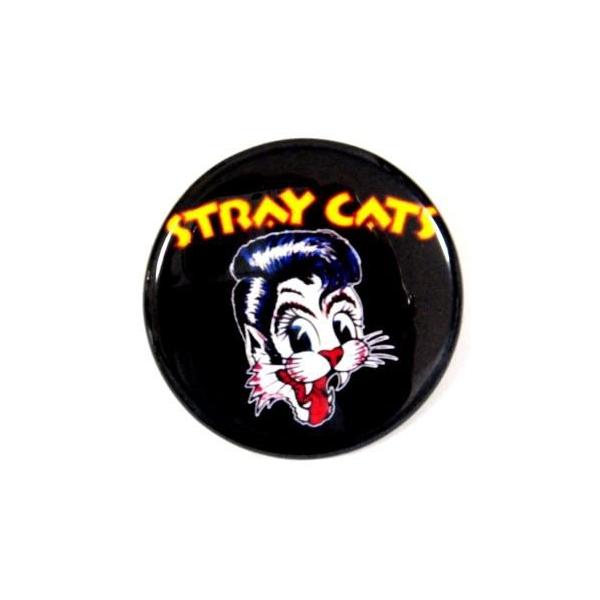 缶バッジ 音楽 STRAY CATS 38mm ピンバッジ : SHINSEITECH