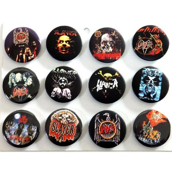ロック バンド 缶バッジ Lサイズ１２個セット Slayer Lrk Shinseitech 通販 Yahoo ショッピング