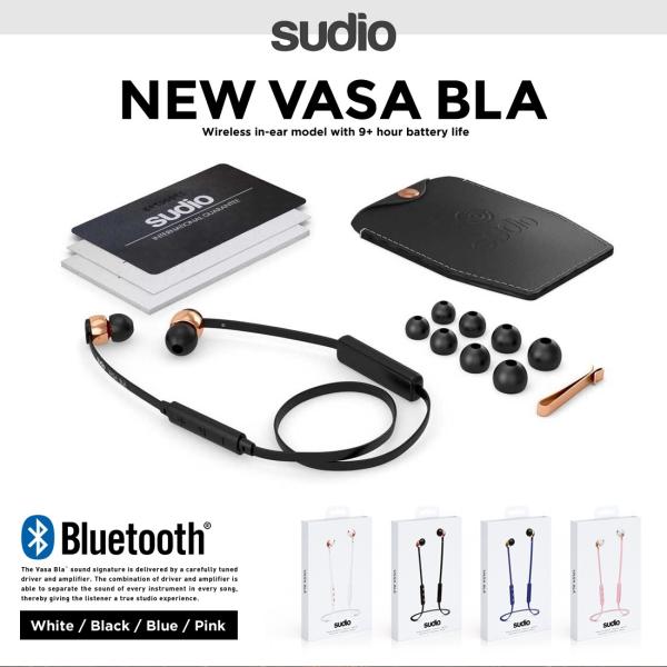 Sudio VASA Bla Bluetoothイヤホン リモコン付 ホワイト Sudio スーディオ VASA Bla バサ/ヴァサ ブロー ワイヤレス