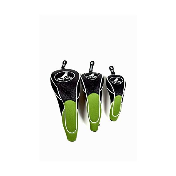 Sassy Caddy女性用ゴルフクラブヘッドカバー 1 ゴルフ 1 3 Amp Xタブ グリーン ブラック Sh016jyizkc Shinydoll