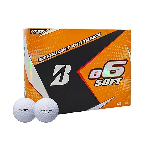 ゴルフ ゴルフボール2 Dozen新しいブリヂストンe6ソフト直線距離ゴルフボール17 ホワイト Sh075f8jly5 Shinydoll
