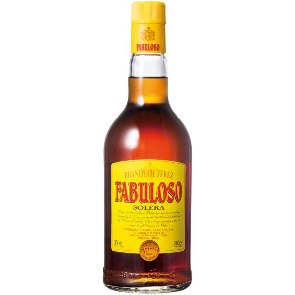 ブランデー・デ・ヘレス・ファブロソBRANDY DE JEREZ FABULOSO SOLERAイダルゴのオロロソに長期使用した樽で約9月熟成を行ったシェリーブランデー。伝統的なソレラシステムにより、複雑味のある香りと色合い、独特の樽香とオ...
