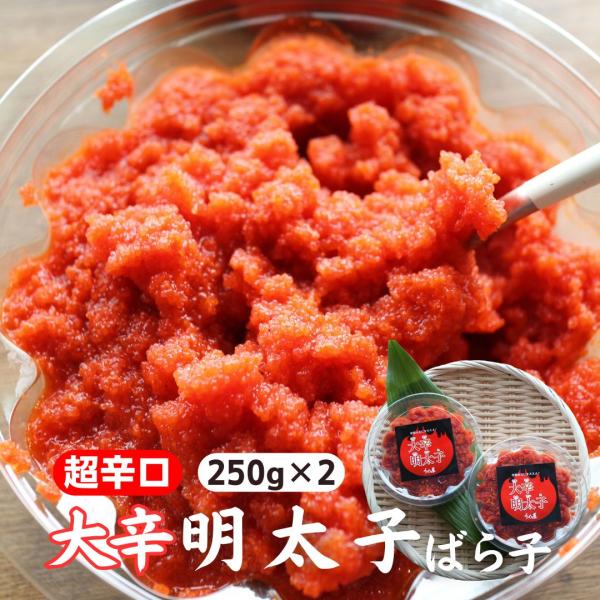 大辛明太子（バラ子）500g（250g×2） 送料無料 激辛 めんたいこ 辛子明太子 ばらこ お取り寄せ 辛党訳あり