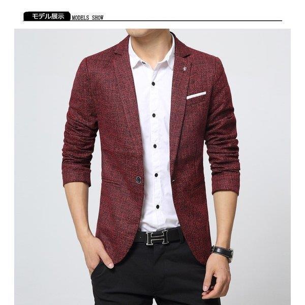 人気商品ランキング ビジネス メンズ テーラードジャケット 紳士用 秋 春 細身 Jacket アウター 通勤 紳士用 ビジネス 長袖 チェック柄 スーツ ブレザー ジャケット テーラード メンズ テーラードジャケット コート Jacket ジャケット Aou Edu Sd