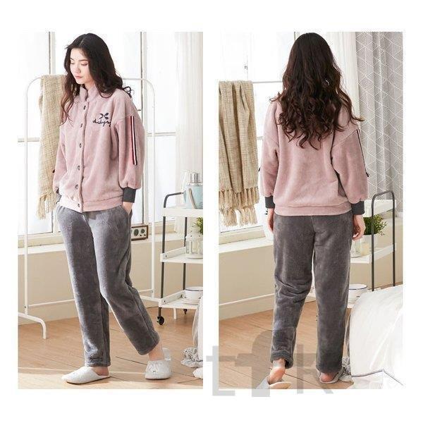 注目の 冬 レディース ルームウェア パジャマ 部屋着 もこもこ パジャマ 冬 レディース ルームウェア もこもこ 40代 30代 代 フランネル おしゃれ 暖かい 防寒 寝巻き ボア 着る毛布 前開き 部屋着 上下セット ルームウェア 部屋着