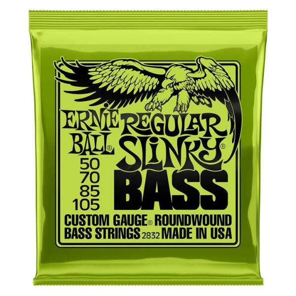 ERNIE BALL (アーニーボール) エレキベース弦 Regular Slinky Nickel Wound Electric Bass Strings 50-105 Gauge 1セット