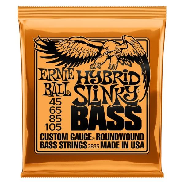 ERNIE BALL (アーニーボール) エレキベース弦 Hybrid Slinky Nickel Wound Electric Bass Strings 45-105 Gauge 1セット