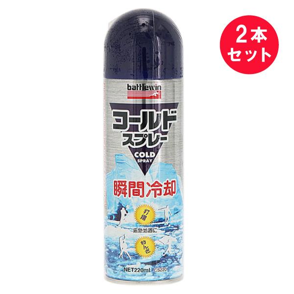 『2本セット』応急処置 打撲 捻挫 バトルウィン battlewin コールドスプレー COLD SPRAY CS220 220mL ニチバン スポーツ用冷却スプレー　送料無料