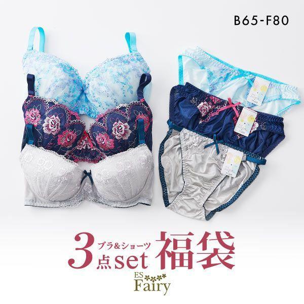 Fairy イーエスフェアリー ES 福袋 ブラジャー ショーツ 3点 Fairy イーエスフェアリー ES 福袋 ブラジャー ショーツ 3点