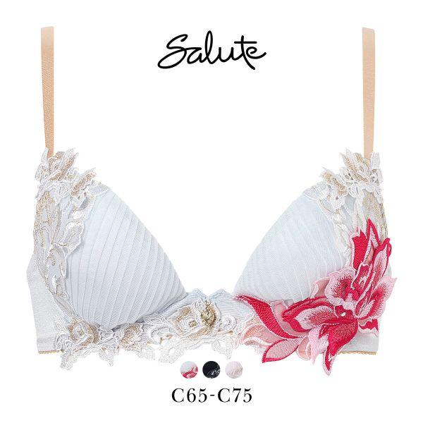 ワコール サルート 38グループ 38G フロントエックスプラス ブラジャー C 谷間 Wacoal Salute BTJ738 FRONT-X＋ 26SSブライト