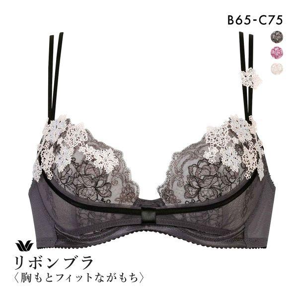 WACOAL ワコール リボンブラ 胸もとフィットながもち 3/4カップ WACOAL ワコール リボンブラ 胸もとフィットながもち 3/4カップ