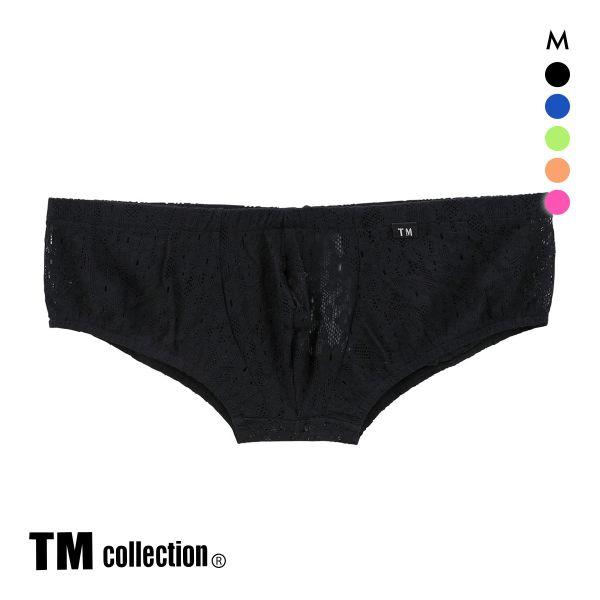 ティーエム コレクション ローライズ ボクサー ML 透け メンズ セクシー 前閉じ TM collection Soft woolly lace 男性下着 メンズ下着