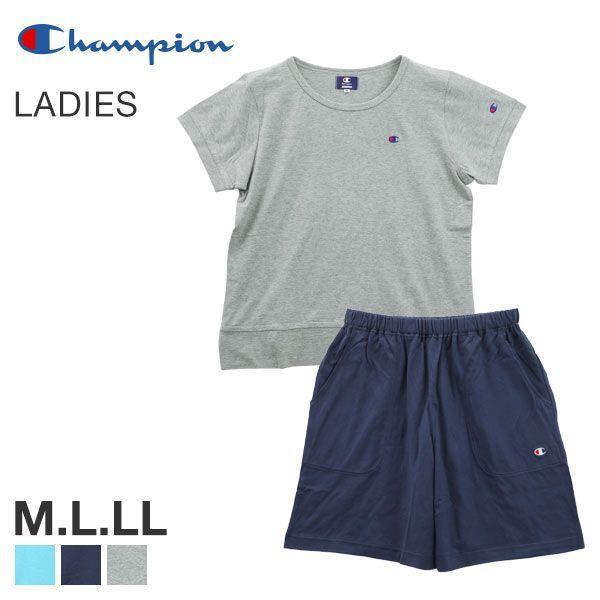 チャンピオン Champion レディース ルームウエア 部屋着 寝巻き 寝間着 セットアップ 半袖 ショートパンツ 綿100 Shirohato 白鳩 通販 Paypayモール