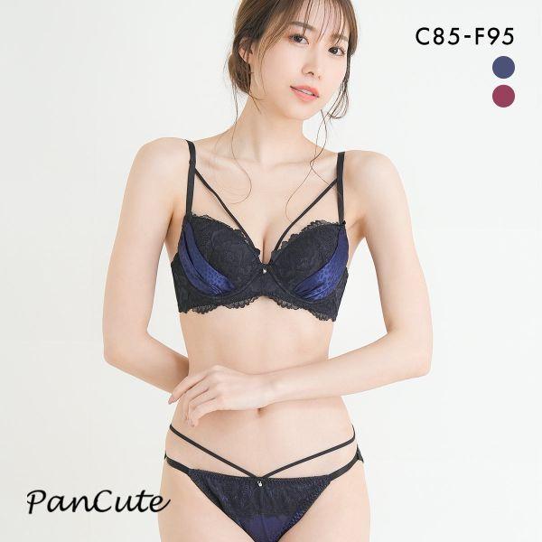 Pan Cute パンキュート レオパードサテンストリング ブラセット Pan Cute パンキュート レオパードサテンストリング ブラセット