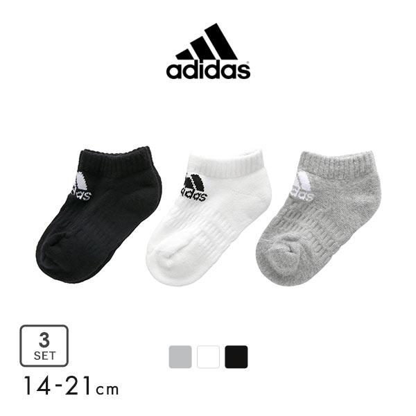 adidas アディダス スニーカー丈 ソックス 3足組 キッズ