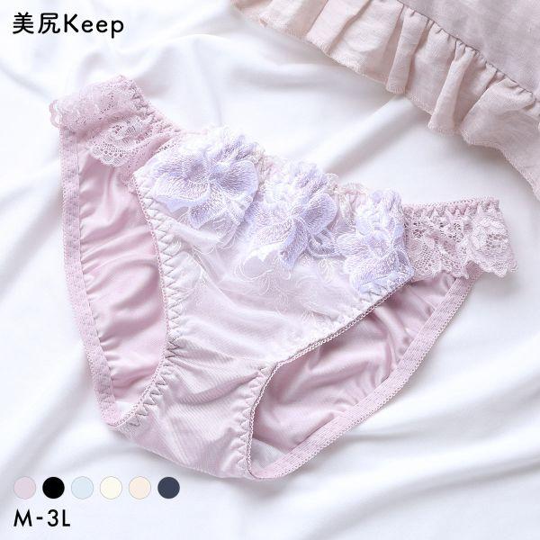 大花チュール レース ショーツ 美尻keep 大きいサイズ