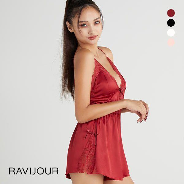 ラヴィジュール Ravijour レーシースリット ロンパース ルームウェア パジャマ カップ付き Shirohato 白鳩 通販 Paypayモール