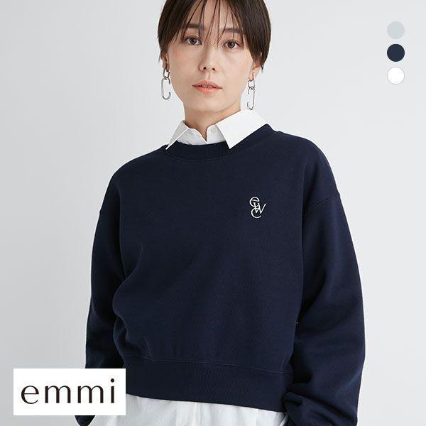 emmi エミ atelier ewcロゴスエット トップス 長袖 : SHIROHATO