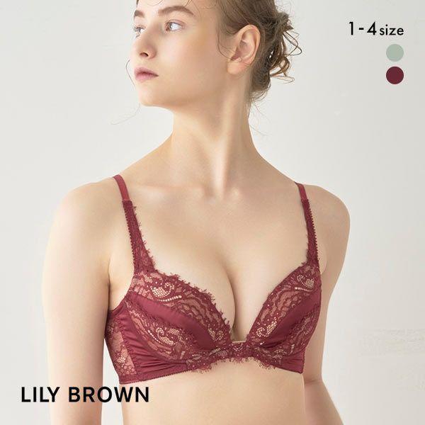 LILY BROWN リリーブラウン サテン アイラッシュレース ブラ 