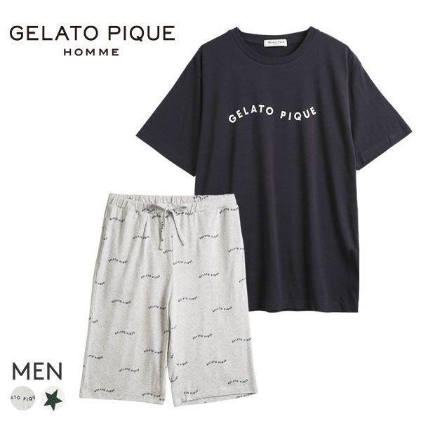 パジャマ ルームウェア ジェラートピケ オム Gelato Pique Homme メンズ モチーフ5柄プルオーバーハーフパンツセット ジェラピケ Shirohato 白鳩 通販 Paypayモール