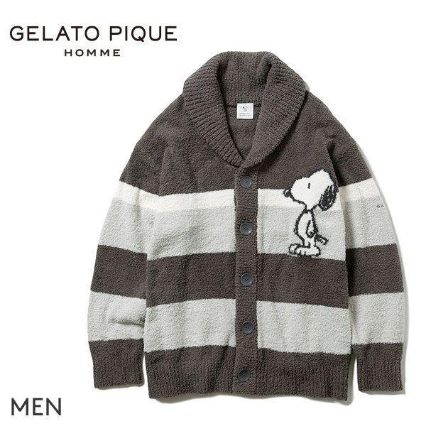 ジェラートピケ ジェラピケ メンズ オム スヌーピー カーディガン パジャマ モコモコパジャマ ルームウェア Pmnt5900 Gelato Pique Peanuts ジャガード Shirohato 白鳩 通販 Paypayモール