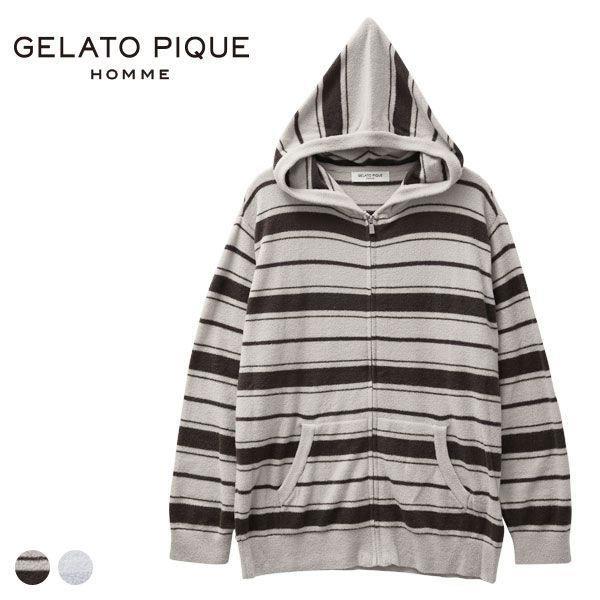 父の日 プレゼント ギフト パジャマ メンズ ジェラートピケ ジェラピケ パーカー ルームウェア スムーズィーライト ボーダー Gelato Pique Shirohato 白鳩 通販 Paypayモール