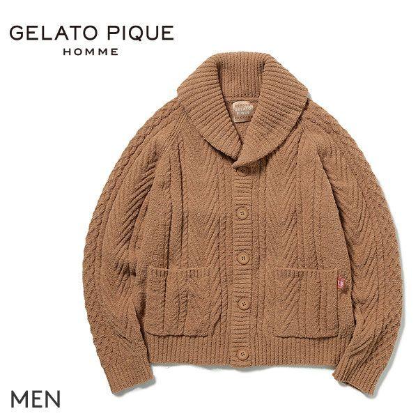 送料無料 ジェラートピケ オム Gelato Pique Homme メンズ Lotus スフレ アランショールカーディガン ジェラピケ パジャマ ルームウェア Shirohato 白鳩 通販 Paypayモール
