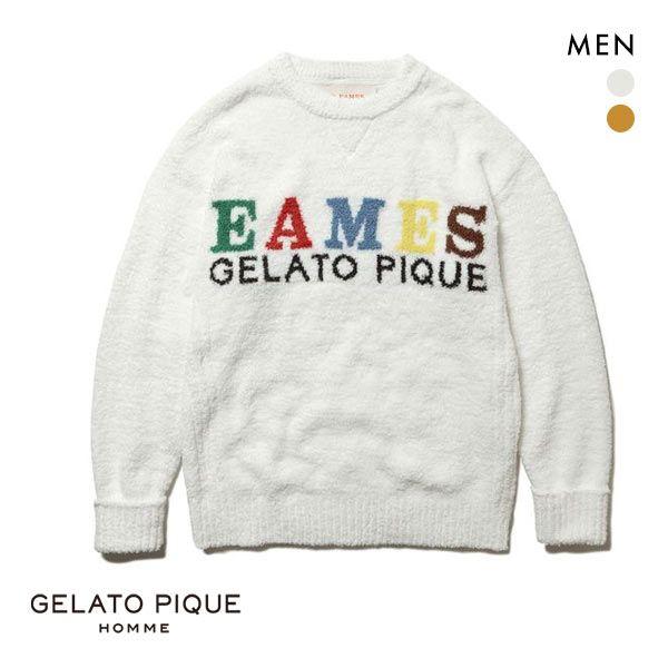 ルームウェア ジェラートピケ オム Gelato Pique Homme メンズ Eames パウダーロゴジャカードプルオーバー ジェラピケ Shirohato 白鳩 通販 Paypayモール