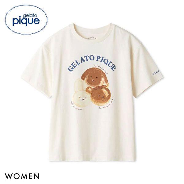 ジェラートピケ ルームウェア レディース アニマルブレッドワンポイントTシャツ ジェラピケ パジャマ gelato pique 部屋着 半袖 爆買