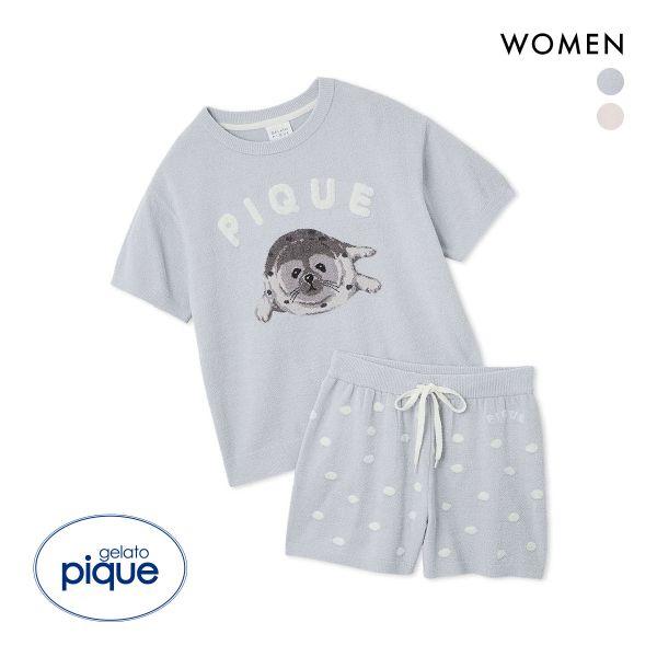 gelato pique ジェラートピケ レディース あざらしジャガード gelato pique ジェラートピケ レディース あざらしジャガード