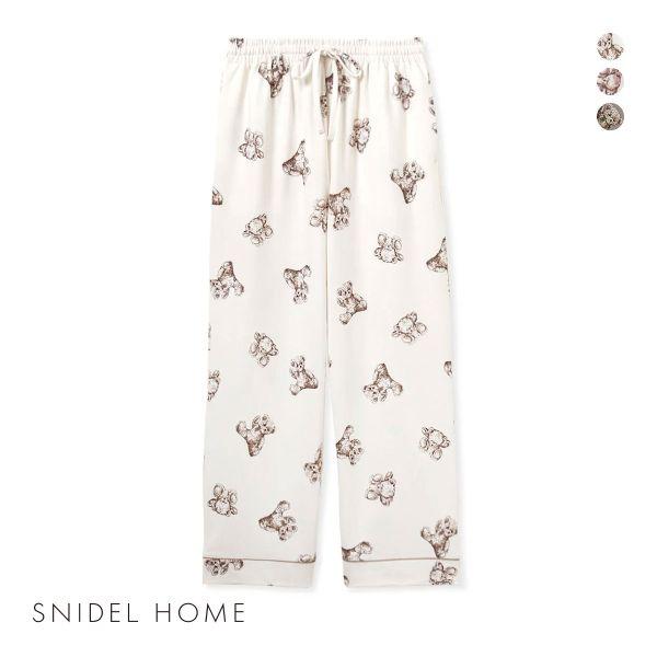 SNIDEL スナイデルホーム ベアプリントロングパンツ パジャマ ルーム 