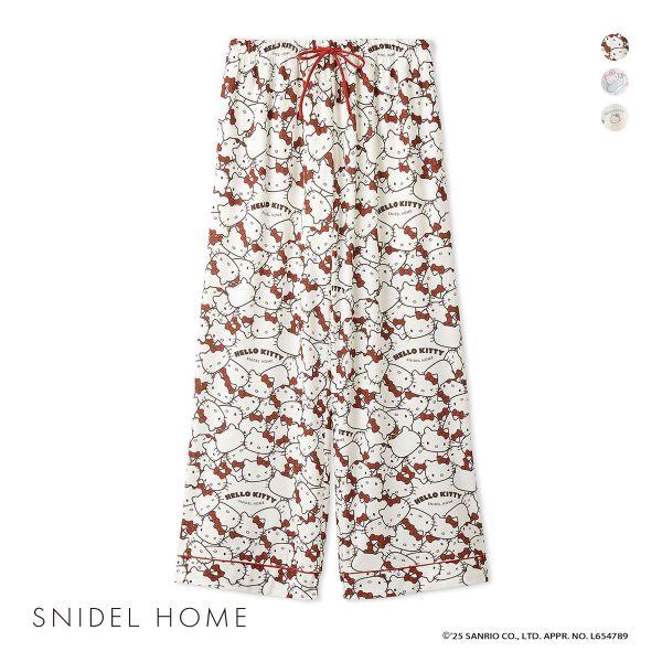 SNIDEL スナイデルホーム ハローキティ 総柄ロングパンツ SNIDEL スナイデルホーム ハローキティ 総柄ロングパンツ