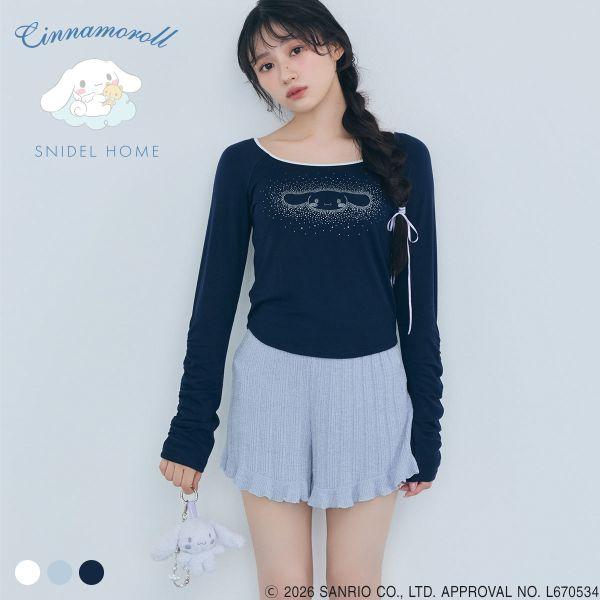 スナイデル シナモロール ルームウェア Cinnamoroll 接触冷感 ラメプリントミニＴシャツ サンリオ SANRIO スナイデルホーム SNIDEL HOME 爆買