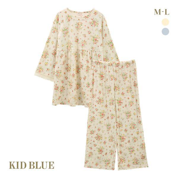 キッドブルー 24ローズブーケN 長袖パジャマ 上下セット フルレングス 