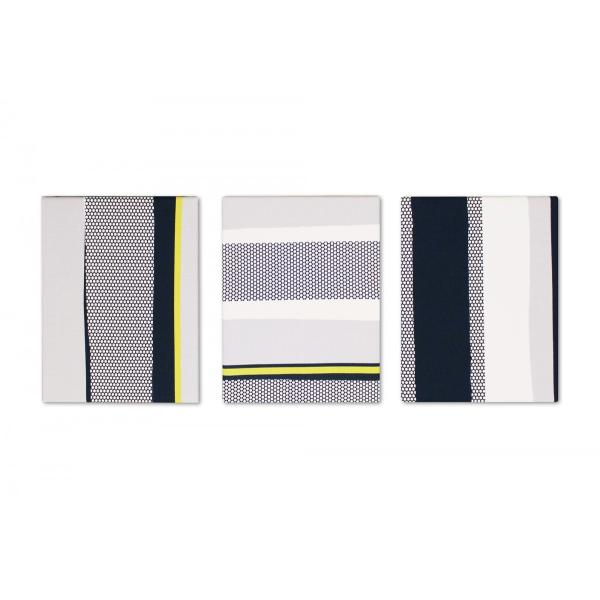 ネイビー ファブリックパネル 3枚セット 北欧 ナチュラル かわいい