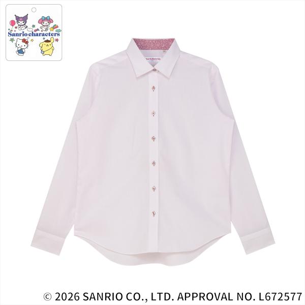 【サンリオキャラクターズ×TOKYO SHIRTS】 ワイド 長袖 形態安定 レディースシャツ