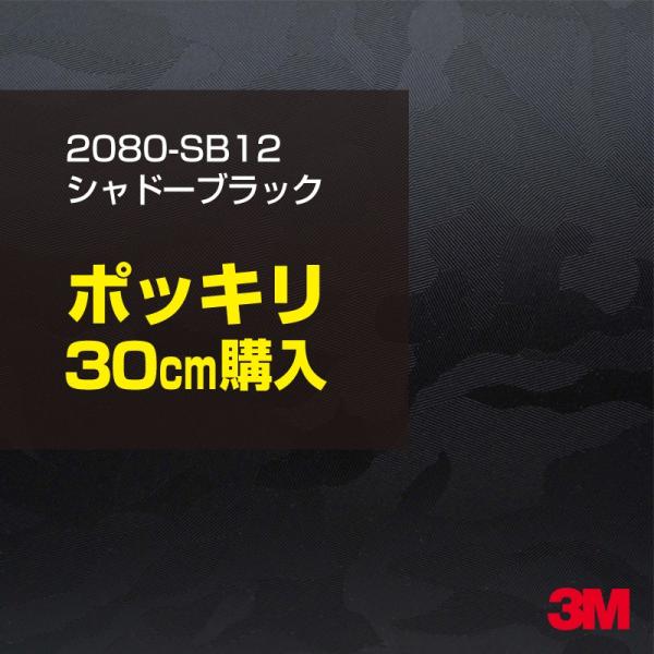 カーラッピングフィルム 車 3M 2080-SB12 シャドーブラック 1524mm幅×30cmポッキリ購入 2080SB12 シート DIY スリーエム 送料無料 非ダイノック