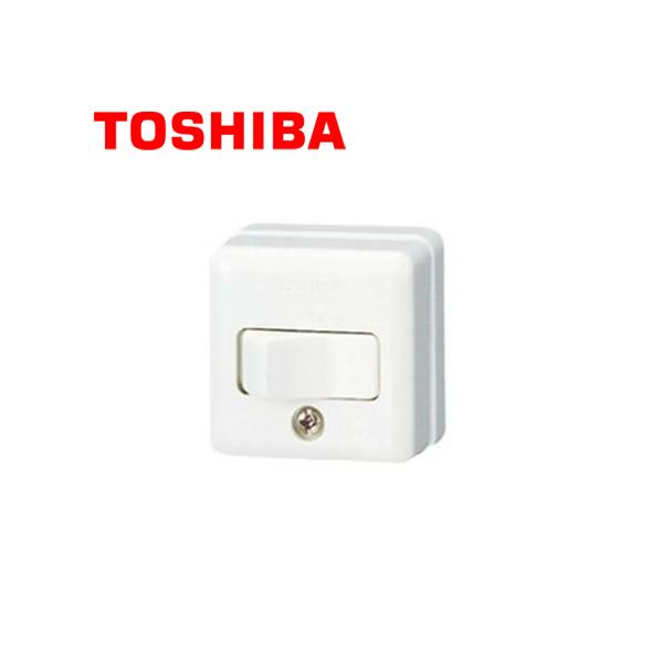 TOSHIBA/東芝ライテック DS1073(W) 角形露出タンブラスイッチC(3路)(電線接続:巻きじめ端子)【取寄商品】