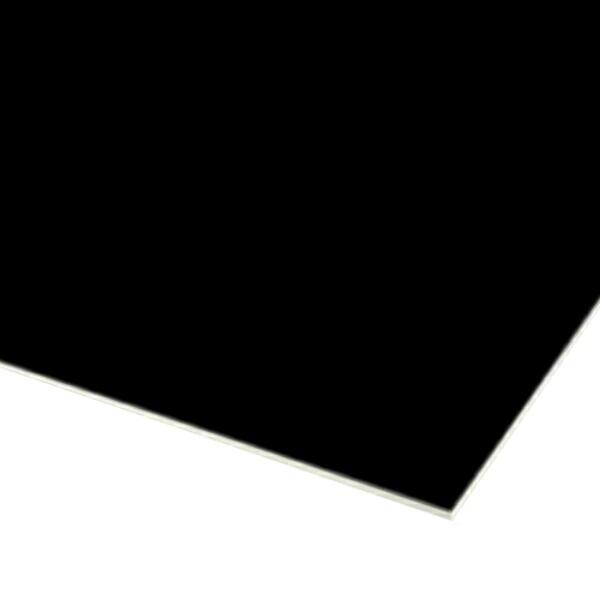 アルミ複合板 ブラック 厚み3mm 910×1820mm (3X6) 3カットまで無料 (表面黒ツヤ有/裏面Sコートライトグレー) セキスイ アートパネル AP-863CS ●業務用