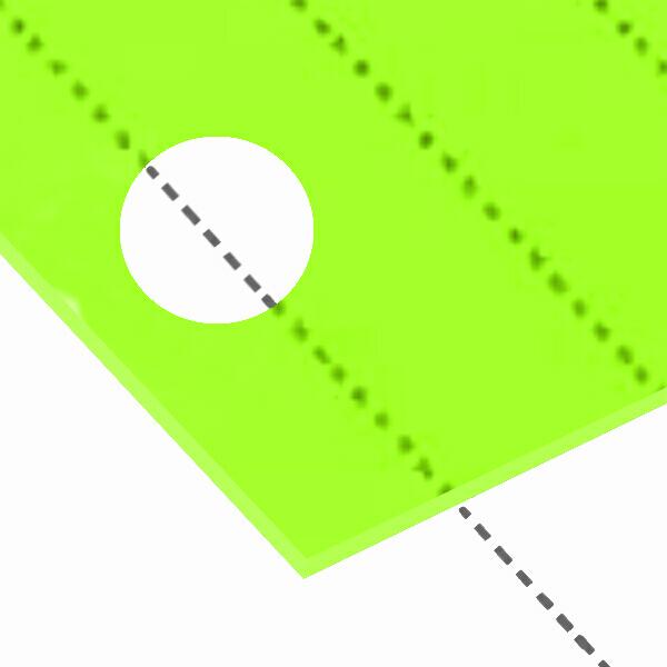 日本製 アクリル板 蛍光グリーン(キャスト板) 厚み5mm 100X300mm 縮小カット1枚無料 カンナ・糸面取り仕上(エッジで手を切る事はなし)他サイズのリンク有